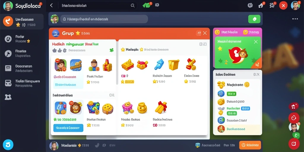 Screenshot ketiga memperlihatkan interaksi seru antara pemain.