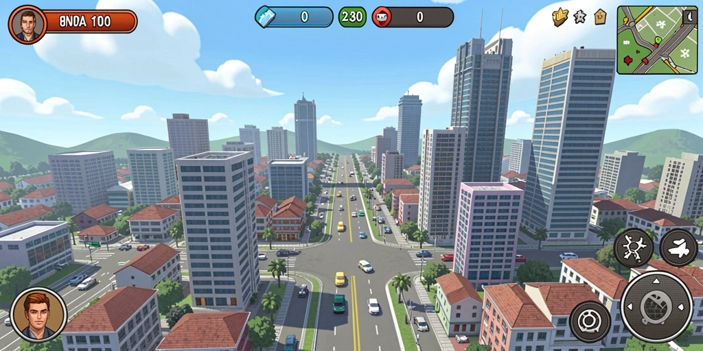 Screenshot menunjukkan aksi seru dalam gameplay.